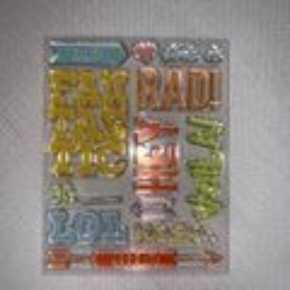 Phrase Stamps For Scrapbooking & Crafting HEY RAD LOL VOILA FANTASTIC - Picture 2 of 4